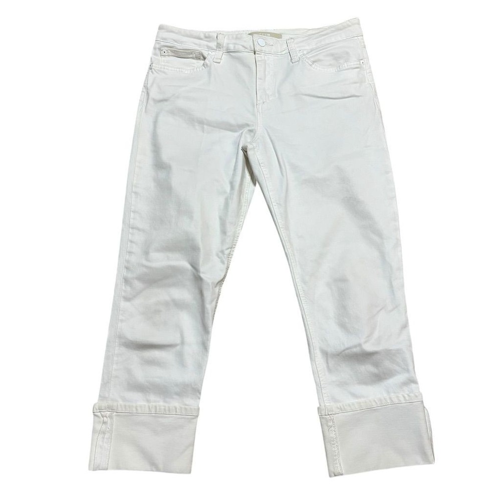 Joe's Jeans Women's White Cropped Denim Pants Size 31 Stretchy Fit